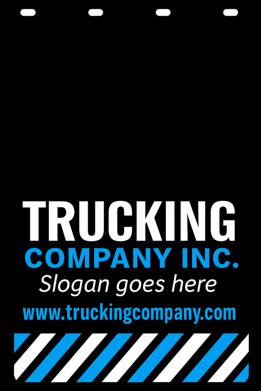 Custom Two-Color Semi-Truck, Work Truck, Box Truck Mud Flap | Create Your Own Mud Flaps | Add Your Own Logo Or Text | Custom Mud Flap Template Designs v278