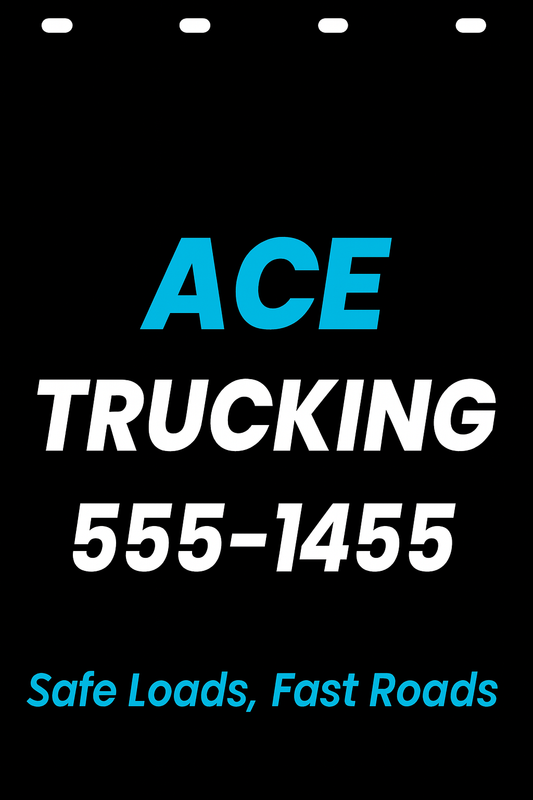 Custom Two-Color Semi-Truck, Work Truck, Box Truck Mud Flap | Create Your Own Mud Flaps | Add Your Own Logo Or Text | Custom Mud Flap Template Designs v278