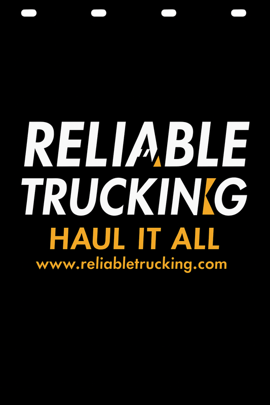 Custom Two-Color Semi-Truck, Work Truck, Box Truck Mud Flap | Create Your Own Mud Flaps | Add Your Own Logo Or Text | Custom Mud Flap Template Designs v278