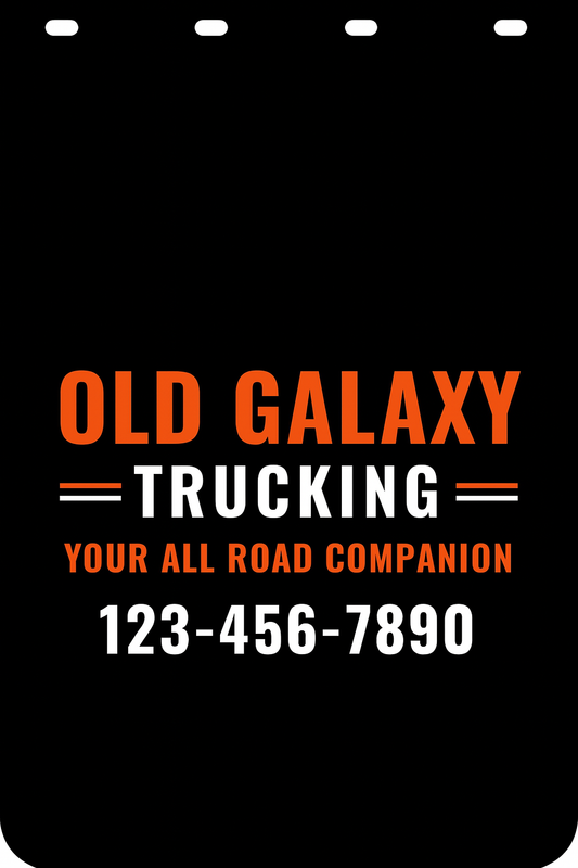Custom Two-Color Semi-Truck, Work Truck, Box Truck Mud Flap | Create Your Own Mud Flaps | Add Your Own Logo Or Text | Custom Mud Flap Template Designs v278