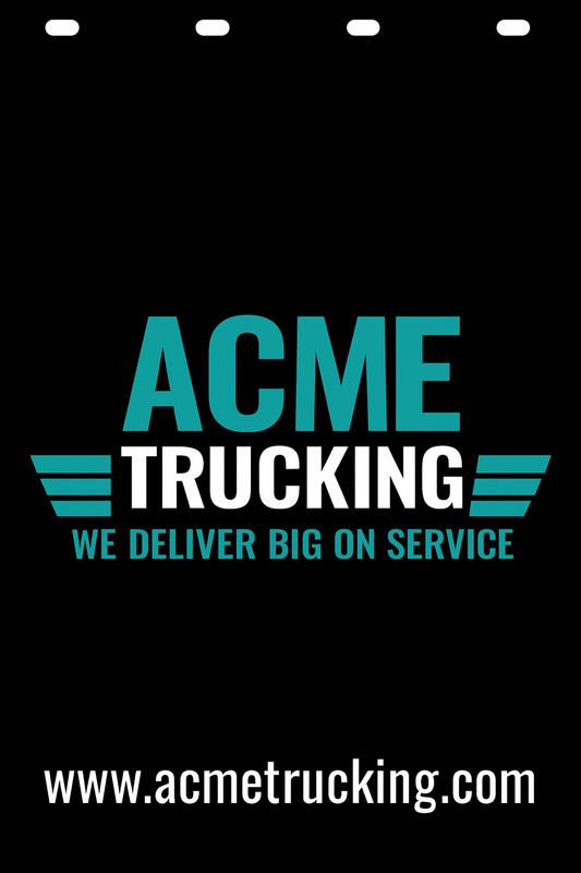 Custom Two-Color Semi-Truck, Work Truck, Box Truck Mud Flap | Create Your Own Mud Flaps | Add Your Own Logo Or Text | Custom Mud Flap Template Designs v278