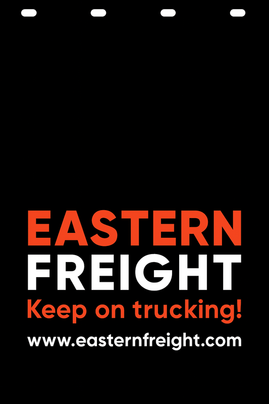 Custom Two-Color Semi-Truck, Work Truck, Box Truck Mud Flap | Create Your Own Mud Flaps | Add Your Own Logo Or Text | Custom Mud Flap Template Designs v278