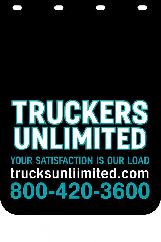 Custom Two-Color Semi-Truck, Work Truck, Box Truck Mud Flap | Create Your Own Mud Flaps | Add Your Own Logo Or Text | Custom Mud Flap Template Designs v278