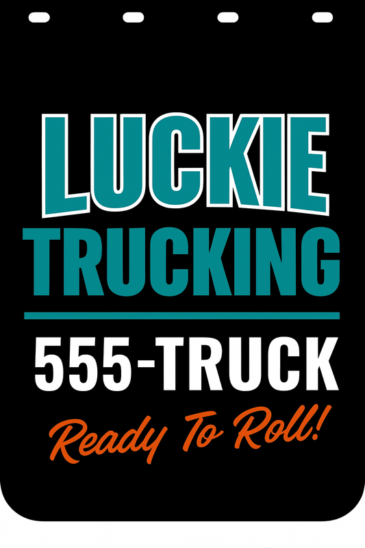 Custom Two-Color Semi-Truck, Work Truck, Box Truck Mud Flap | Create Your Own Mud Flaps | Add Your Own Logo Or Text | Custom Mud Flap Template Designs v278