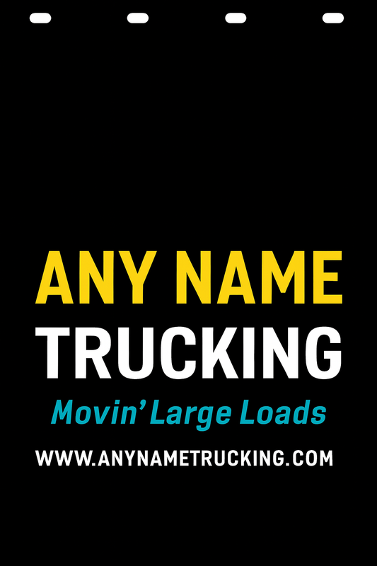 Custom Two-Color Semi-Truck, Work Truck, Box Truck Mud Flap | Create Your Own Mud Flaps | Add Your Own Logo Or Text | Custom Mud Flap Template Designs v278