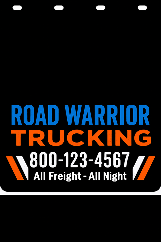 Custom Two-Color Semi-Truck, Work Truck, Box Truck Mud Flap | Create Your Own Mud Flaps | Add Your Own Logo Or Text | Custom Mud Flap Template Designs v278