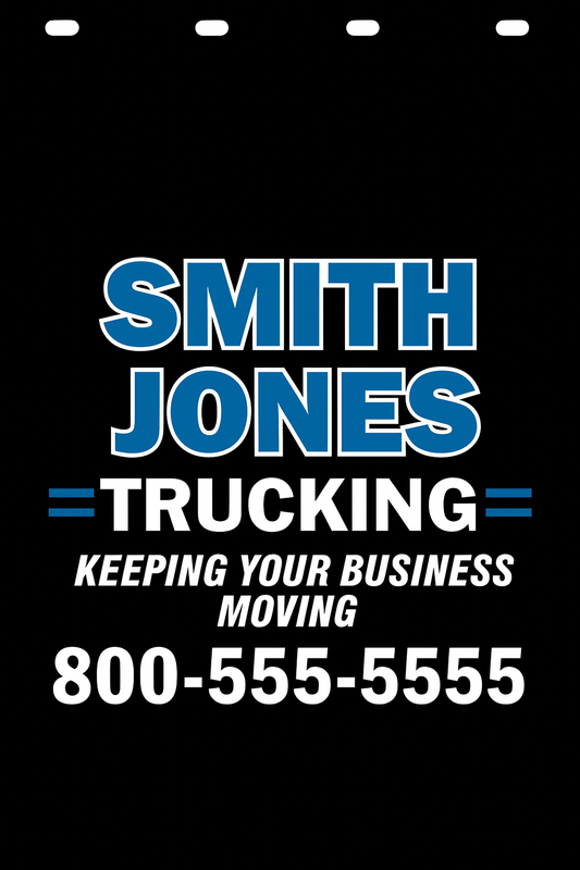 Custom Two-Color Semi-Truck, Work Truck, Box Truck Mud Flap | Create Your Own Mud Flaps | Add Your Own Logo Or Text | Custom Mud Flap Template Designs v278