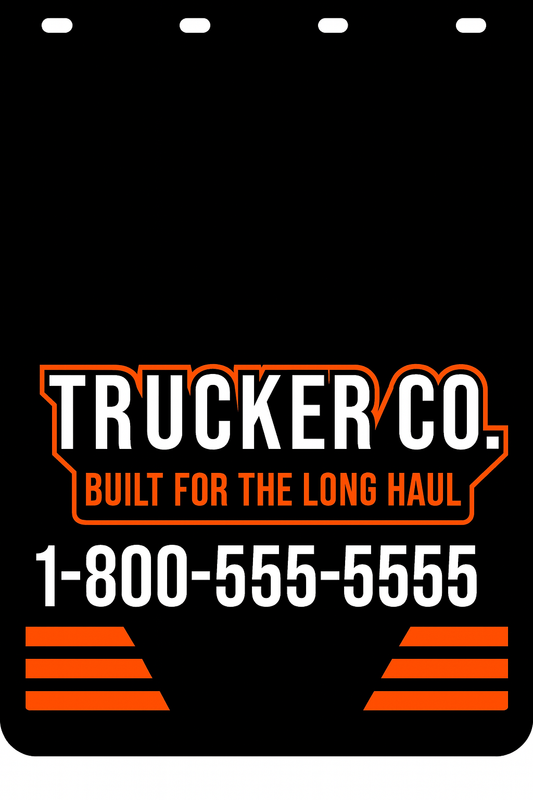 Custom Two-Color Semi-Truck, Work Truck, Box Truck Mud Flap | Create Your Own Mud Flaps | Add Your Own Logo Or Text | Custom Mud Flap Template Designs v278