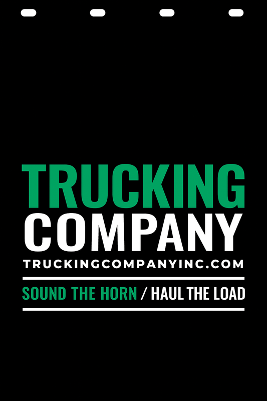 Custom Two-Color Semi-Truck, Work Truck, Box Truck Mud Flap | Create Your Own Mud Flaps | Add Your Own Logo Or Text | Custom Mud Flap Template Designs v278