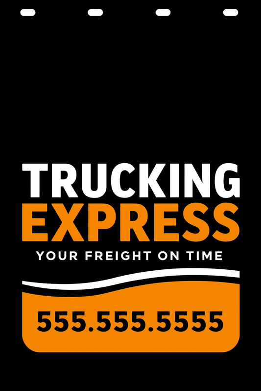 Custom Two-Color Semi-Truck, Work Truck, Box Truck Mud Flap | Create Your Own Mud Flaps | Add Your Own Logo Or Text | Custom Mud Flap Template Designs v278