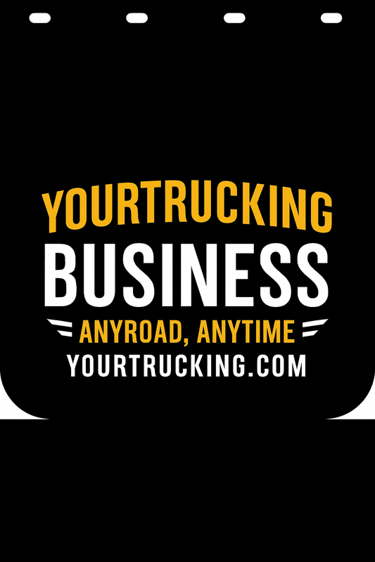 Custom Two-Color Semi-Truck, Work Truck, Box Truck Mud Flap | Create Your Own Mud Flaps | Add Your Own Logo Or Text | Custom Mud Flap Template Designs v278