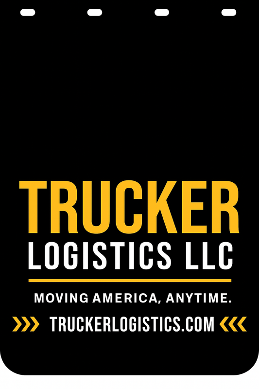 Custom Two-Color Semi-Truck, Work Truck, Box Truck Mud Flap | Create Your Own Mud Flaps | Add Your Own Logo Or Text | Custom Mud Flap Template Designs v278