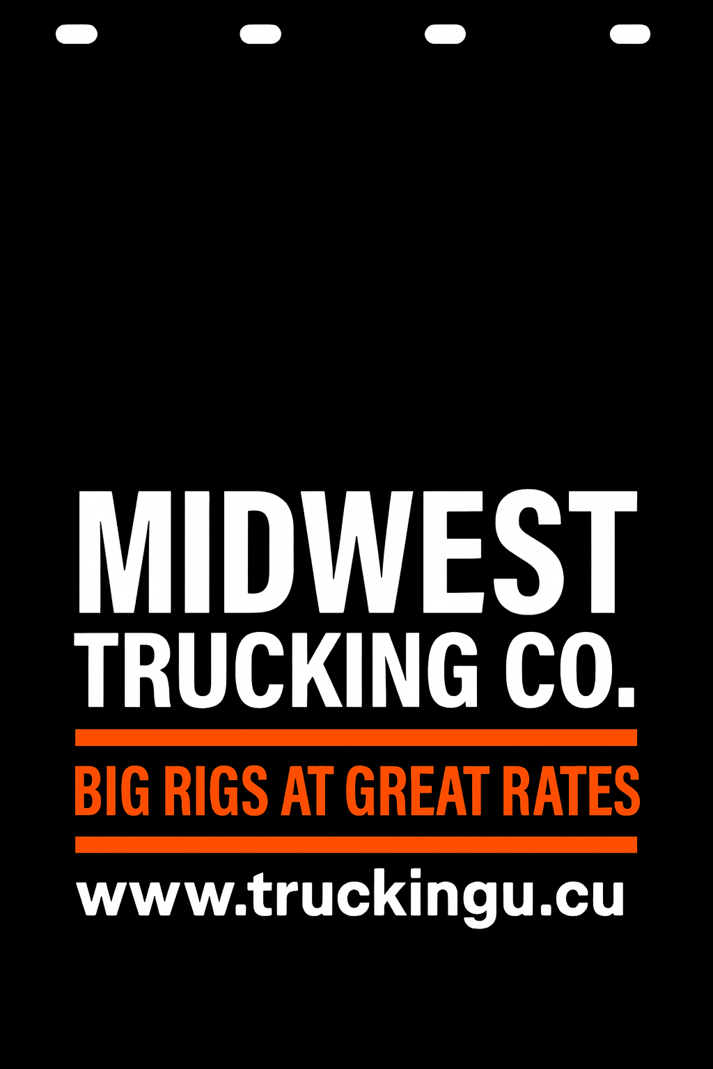 Custom Two-Color Semi-Truck, Work Truck, Box Truck Mud Flap | Create Your Own Mud Flaps | Add Your Own Logo Or Text | Custom Mud Flap Template Designs v278