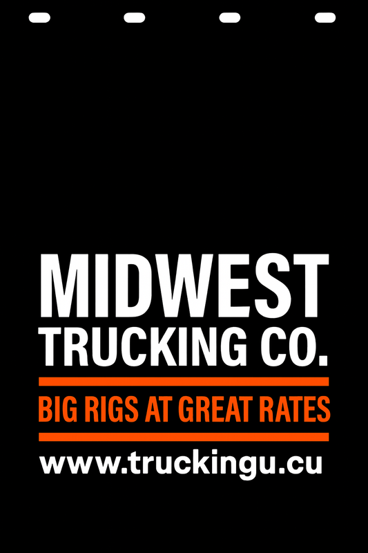 Custom Two-Color Semi-Truck, Work Truck, Box Truck Mud Flap | Create Your Own Mud Flaps | Add Your Own Logo Or Text | Custom Mud Flap Template Designs v278