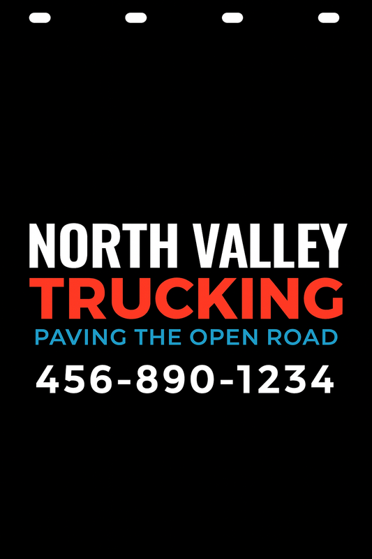 Custom Two-Color Semi-Truck, Work Truck, Box Truck Mud Flap | Create Your Own Mud Flaps | Add Your Own Logo Or Text | Custom Mud Flap Template Designs v278