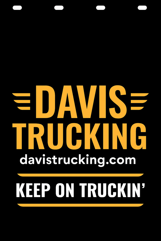 Custom Two-Color Semi-Truck, Work Truck, Box Truck Mud Flap | Create Your Own Mud Flaps | Add Your Own Logo Or Text | Custom Mud Flap Template Designs v278