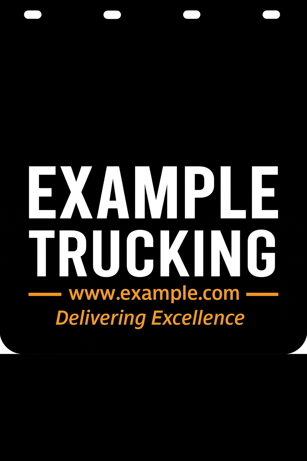 Custom Two-Color Semi-Truck, Work Truck, Box Truck Mud Flap | Create Your Own Mud Flaps | Add Your Own Logo Or Text | Custom Mud Flap Template Designs v278