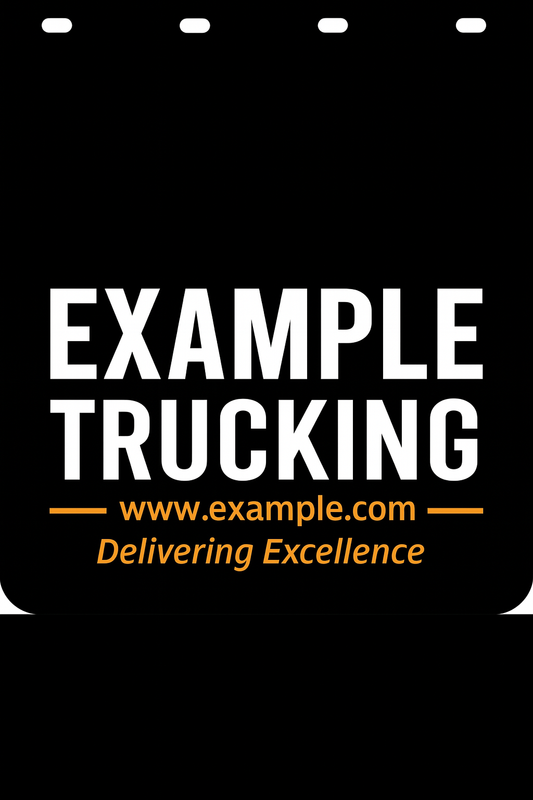 Custom Two-Color Semi-Truck, Work Truck, Box Truck Mud Flap | Create Your Own Mud Flaps | Add Your Own Logo Or Text | Custom Mud Flap Template Designs v278