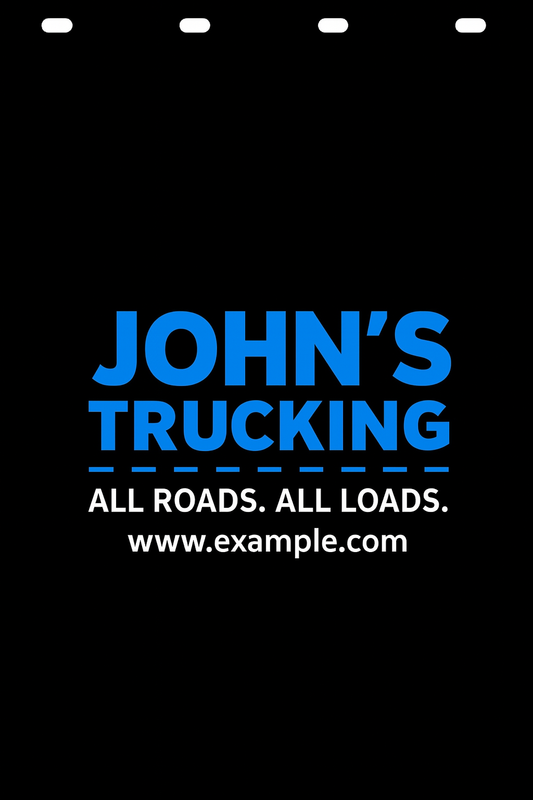 Custom Two-Color Semi-Truck, Work Truck, Box Truck Mud Flap | Create Your Own Mud Flaps | Add Your Own Logo Or Text | Custom Mud Flap Template Designs v278