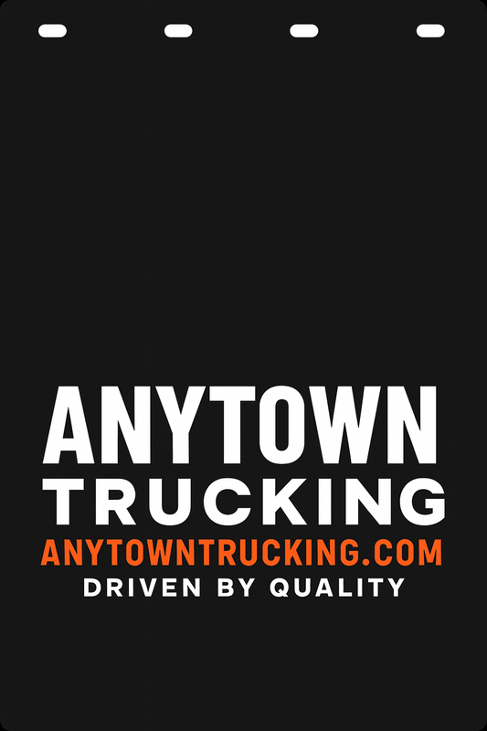 Custom Two-Color Semi-Truck, Work Truck, Box Truck Mud Flap | Create Your Own Mud Flaps | Add Your Own Logo Or Text | Custom Mud Flap Template Designs v278