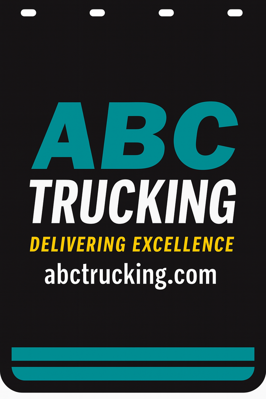 Custom Two-Color Semi-Truck, Work Truck, Box Truck Mud Flap | Create Your Own Mud Flaps | Add Your Own Logo Or Text | Custom Mud Flap Template Designs v278