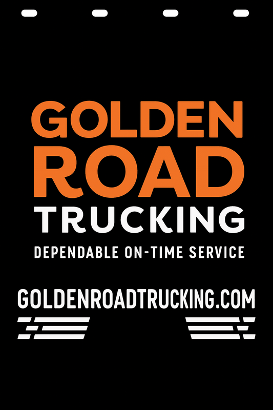 Custom Two-Color Semi-Truck, Work Truck, Box Truck Mud Flap | Create Your Own Mud Flaps | Add Your Own Logo Or Text | Custom Mud Flap Template Designs v278