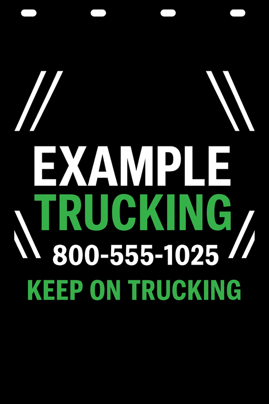 Custom Two-Color Semi-Truck, Work Truck, Box Truck Mud Flap | Create Your Own Mud Flaps | Add Your Own Logo Or Text | Custom Mud Flap Template Designs v278