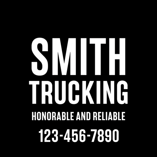 Custom Semi-Truck, Work Truck, Box Truck Mud Flap | Create Your Own Mud Flaps | Add Your Own Logo Or Text | Custom Mud Flap Template Designs v278