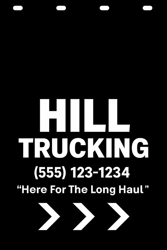 Custom Semi-Truck, Work Truck, Box Truck Mud Flap | Create Your Own Mud Flaps | Add Your Own Logo Or Text | Custom Mud Flap Template Designs v278