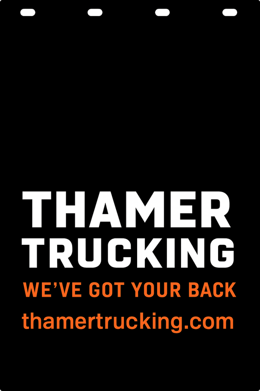 Custom Two-Color Semi-Truck, Work Truck, Box Truck Mud Flap | Create Your Own Mud Flaps | Add Your Own Logo Or Text | Custom Mud Flap Template Designs v278