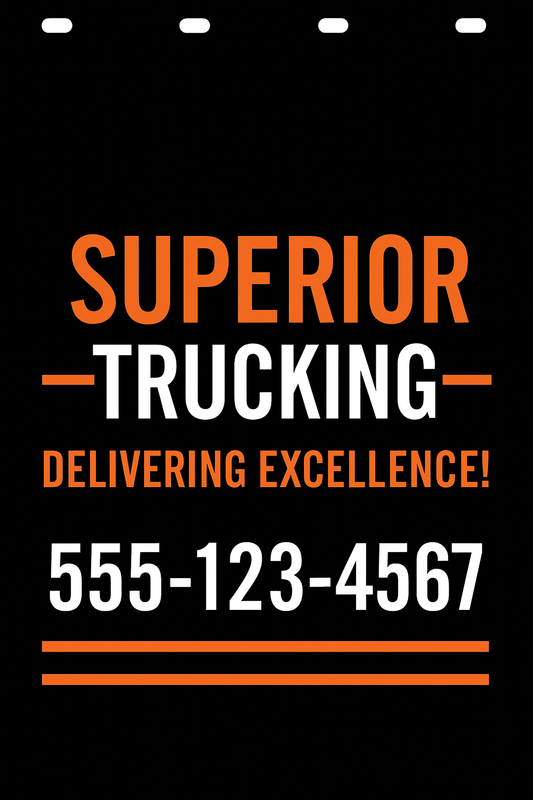Custom Two-Color Semi-Truck, Work Truck, Box Truck Mud Flap | Create Your Own Mud Flaps | Add Your Own Logo Or Text | Custom Mud Flap Template Designs v278