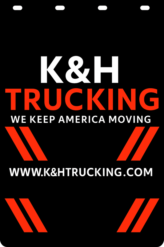Custom Two-Color Semi-Truck, Work Truck, Box Truck Mud Flap | Create Your Own Mud Flaps | Add Your Own Logo Or Text | Custom Mud Flap Template Designs v278