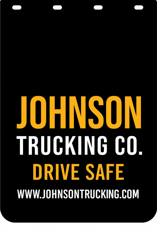 Custom Two-Color Semi-Truck, Work Truck, Box Truck Mud Flap | Create Your Own Mud Flaps | Add Your Own Logo Or Text | Custom Mud Flap Template Designs v278