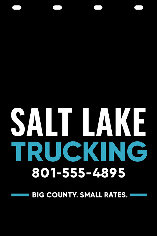 Custom Two-Color Semi-Truck, Work Truck, Box Truck Mud Flap | Create Your Own Mud Flaps | Add Your Own Logo Or Text | Custom Mud Flap Template Designs v278