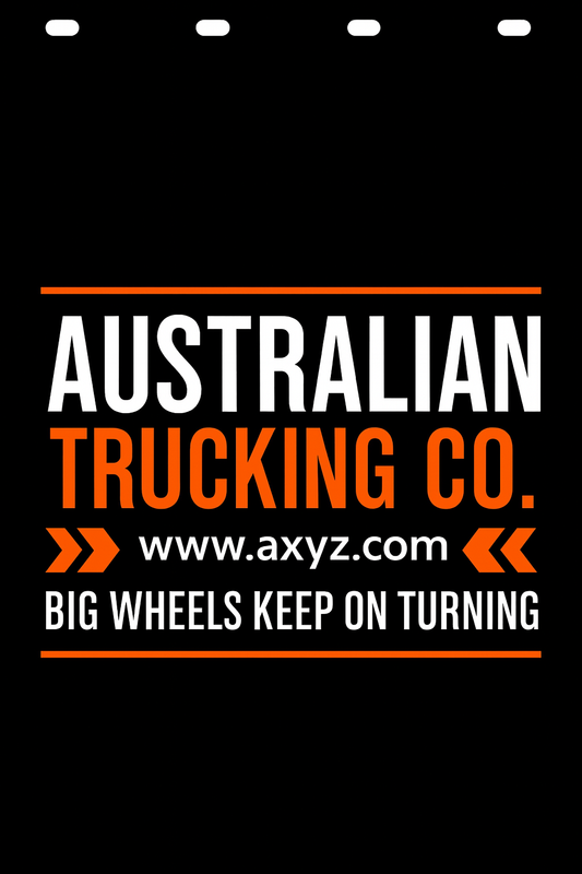 Custom Two-Color Semi-Truck, Work Truck, Box Truck Mud Flap | Create Your Own Mud Flaps | Add Your Own Logo Or Text | Custom Mud Flap Template Designs v278