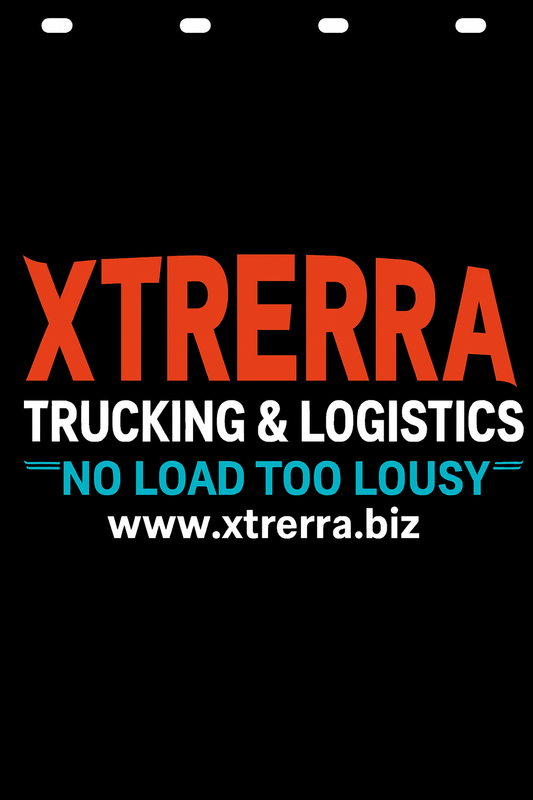 Custom Two-Color Semi-Truck, Work Truck, Box Truck Mud Flap | Create Your Own Mud Flaps | Add Your Own Logo Or Text | Custom Mud Flap Template Designs v278