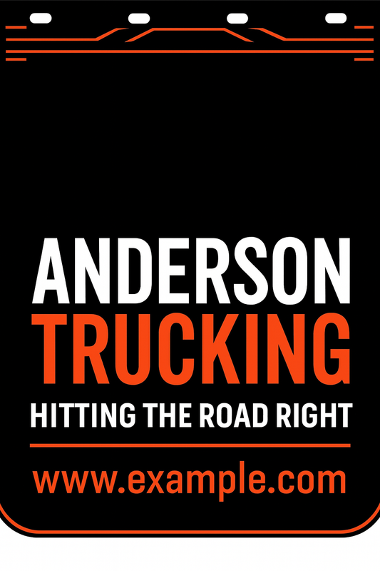 Custom Two-Color Semi-Truck, Work Truck, Box Truck Mud Flap | Create Your Own Mud Flaps | Add Your Own Logo Or Text | Custom Mud Flap Template Designs v278