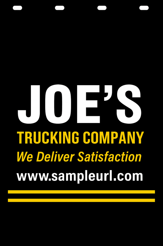 Custom Two-Color Semi-Truck, Work Truck, Box Truck Mud Flap | Create Your Own Mud Flaps | Add Your Own Logo Or Text | Custom Mud Flap Template Designs v278