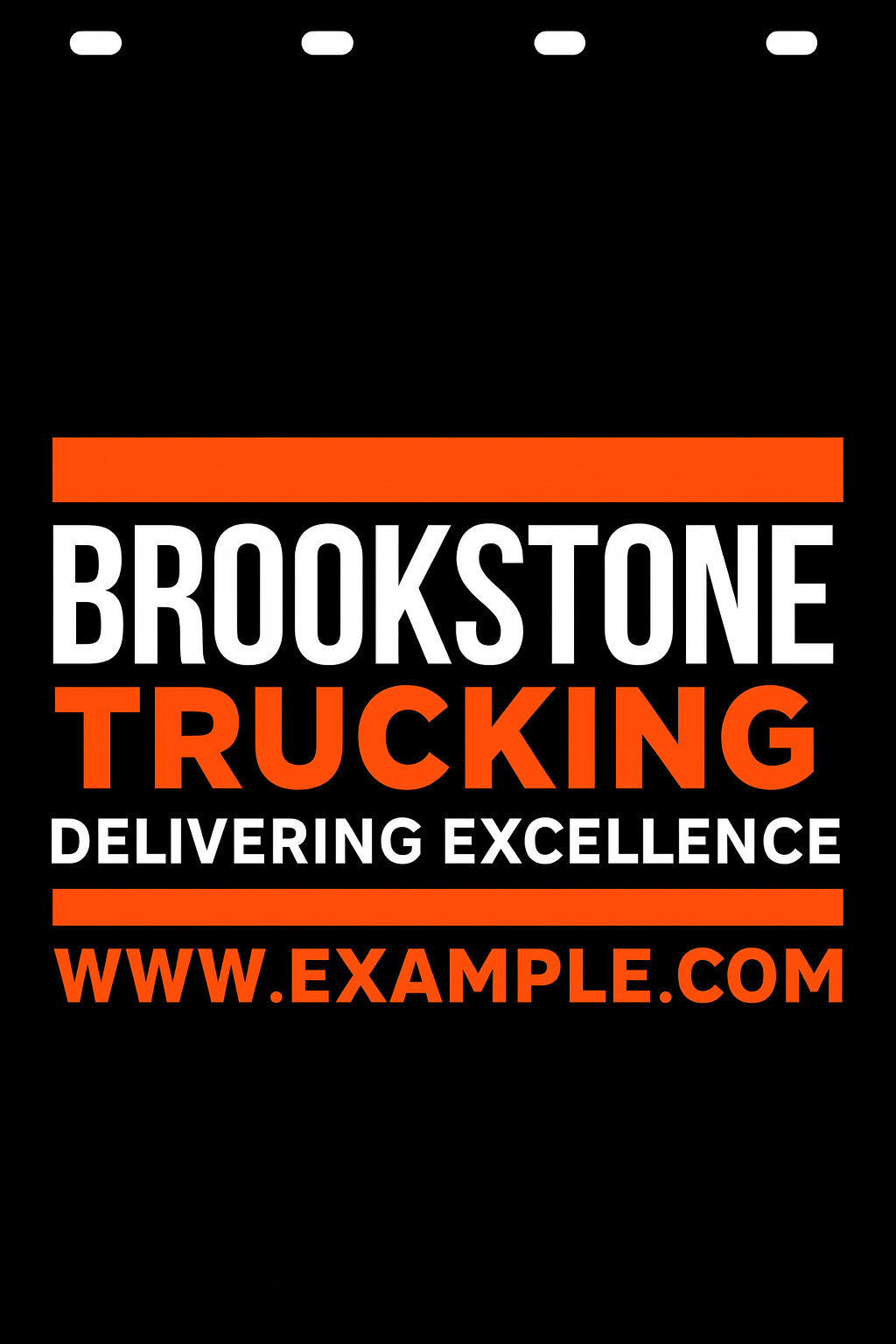 Custom Two-Color Semi-Truck, Work Truck, Box Truck Mud Flap | Create Your Own Mud Flaps | Add Your Own Logo Or Text | Custom Mud Flap Template Designs v278