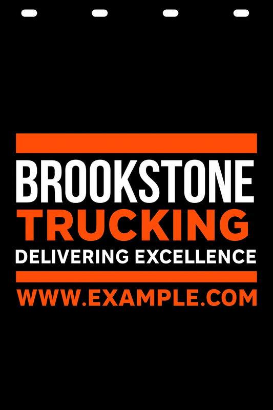 Custom Two-Color Semi-Truck, Work Truck, Box Truck Mud Flap | Create Your Own Mud Flaps | Add Your Own Logo Or Text | Custom Mud Flap Template Designs v278