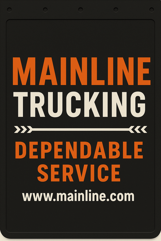 Custom Two-Color Semi-Truck, Work Truck, Box Truck Mud Flap | Create Your Own Mud Flaps | Add Your Own Logo Or Text | Custom Mud Flap Template Designs v278