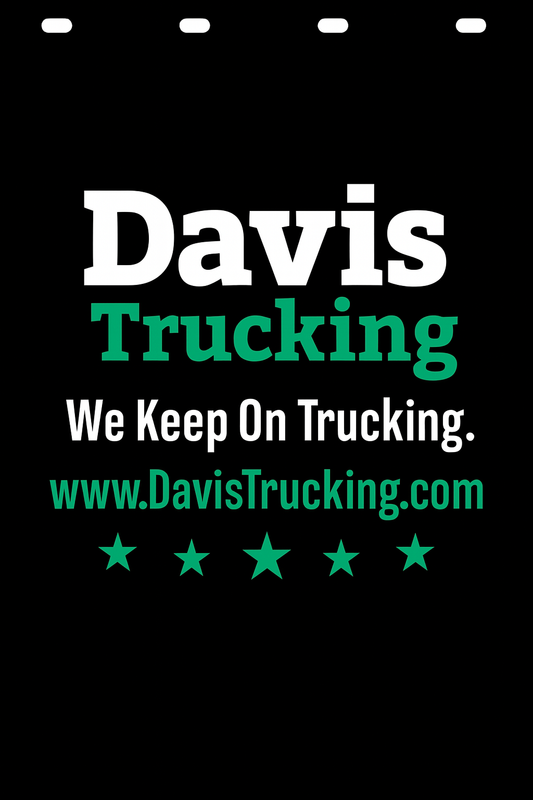 Custom Two-Color Semi-Truck, Work Truck, Box Truck Mud Flap | Create Your Own Mud Flaps | Add Your Own Logo Or Text | Custom Mud Flap Template Designs v278