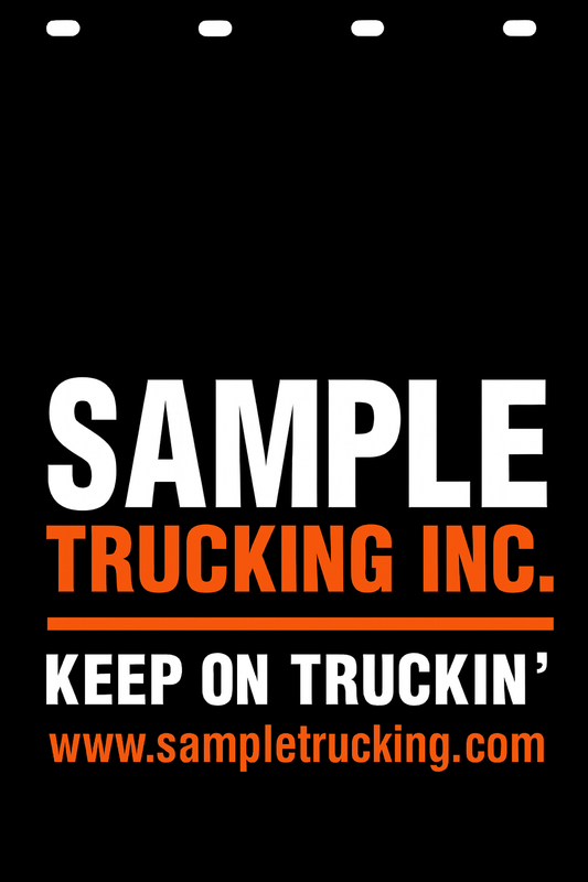 Custom Two-Color Semi-Truck, Work Truck, Box Truck Mud Flap | Create Your Own Mud Flaps | Add Your Own Logo Or Text | Custom Mud Flap Template Designs v278