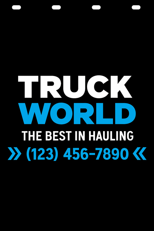 Custom Two-Color Semi-Truck, Work Truck, Box Truck Mud Flap | Create Your Own Mud Flaps | Add Your Own Logo Or Text | Custom Mud Flap Template Designs v278