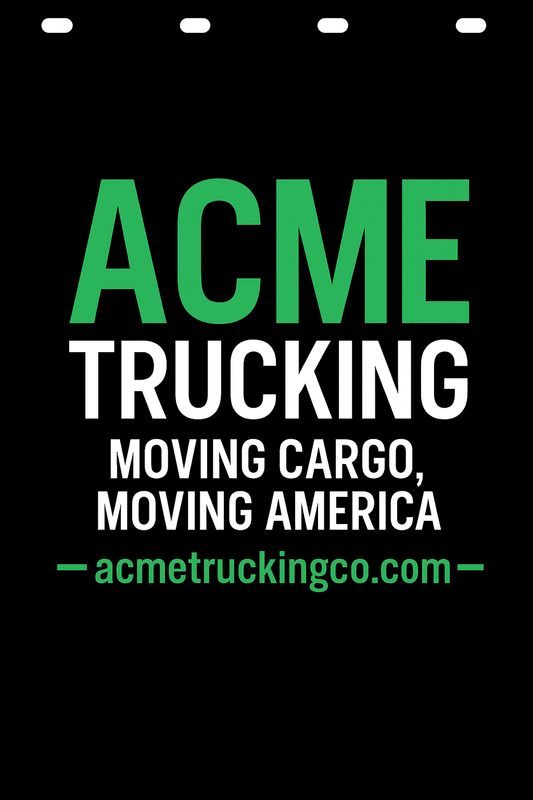 Custom Two-Color Semi-Truck, Work Truck, Box Truck Mud Flap | Create Your Own Mud Flaps | Add Your Own Logo Or Text | Custom Mud Flap Template Designs v278