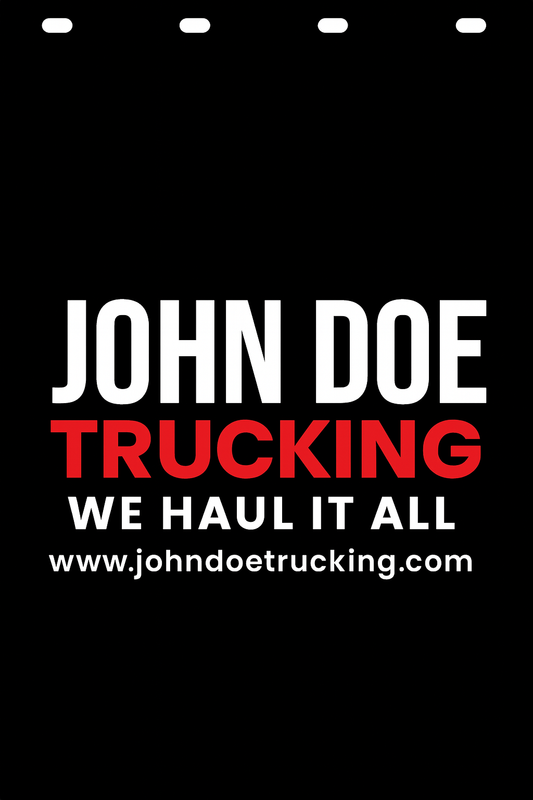 Custom Two-Color Semi-Truck, Work Truck, Box Truck Mud Flap | Create Your Own Mud Flaps | Add Your Own Logo Or Text | Custom Mud Flap Template Designs v278