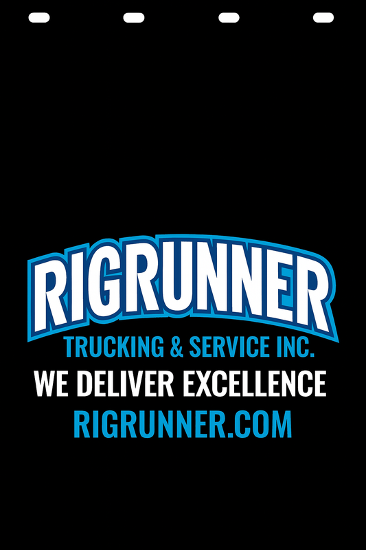 Custom Two-Color Semi-Truck, Work Truck, Box Truck Mud Flap | Create Your Own Mud Flaps | Add Your Own Logo Or Text | Custom Mud Flap Template Designs v278