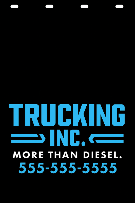 Custom Two-Color Semi-Truck, Work Truck, Box Truck Mud Flap | Create Your Own Mud Flaps | Add Your Own Logo Or Text | Custom Mud Flap Template Designs v278