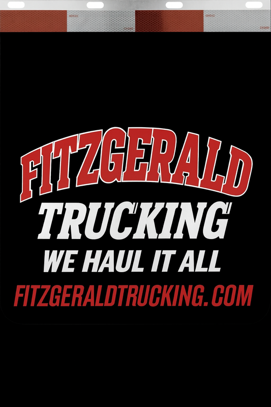 Custom Two-Color Semi-Truck, Work Truck, Box Truck Mud Flap | Create Your Own Mud Flaps | Add Your Own Logo Or Text | Custom Mud Flap Template Designs v278