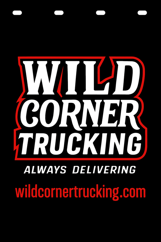 Custom Two-Color Semi-Truck, Work Truck, Box Truck Mud Flap | Create Your Own Mud Flaps | Add Your Own Logo Or Text | Custom Mud Flap Template Designs v278